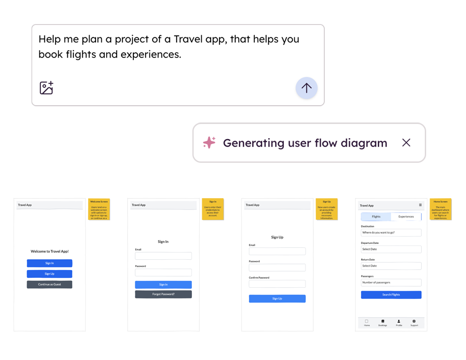 Converting a prompt into an editable wireframe using Balsamiq AI