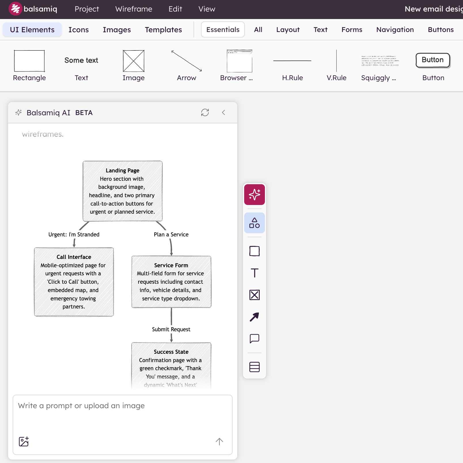Contact page screens