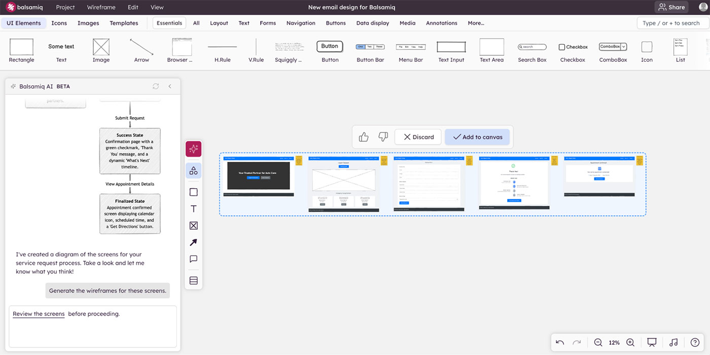 Contact page user flow