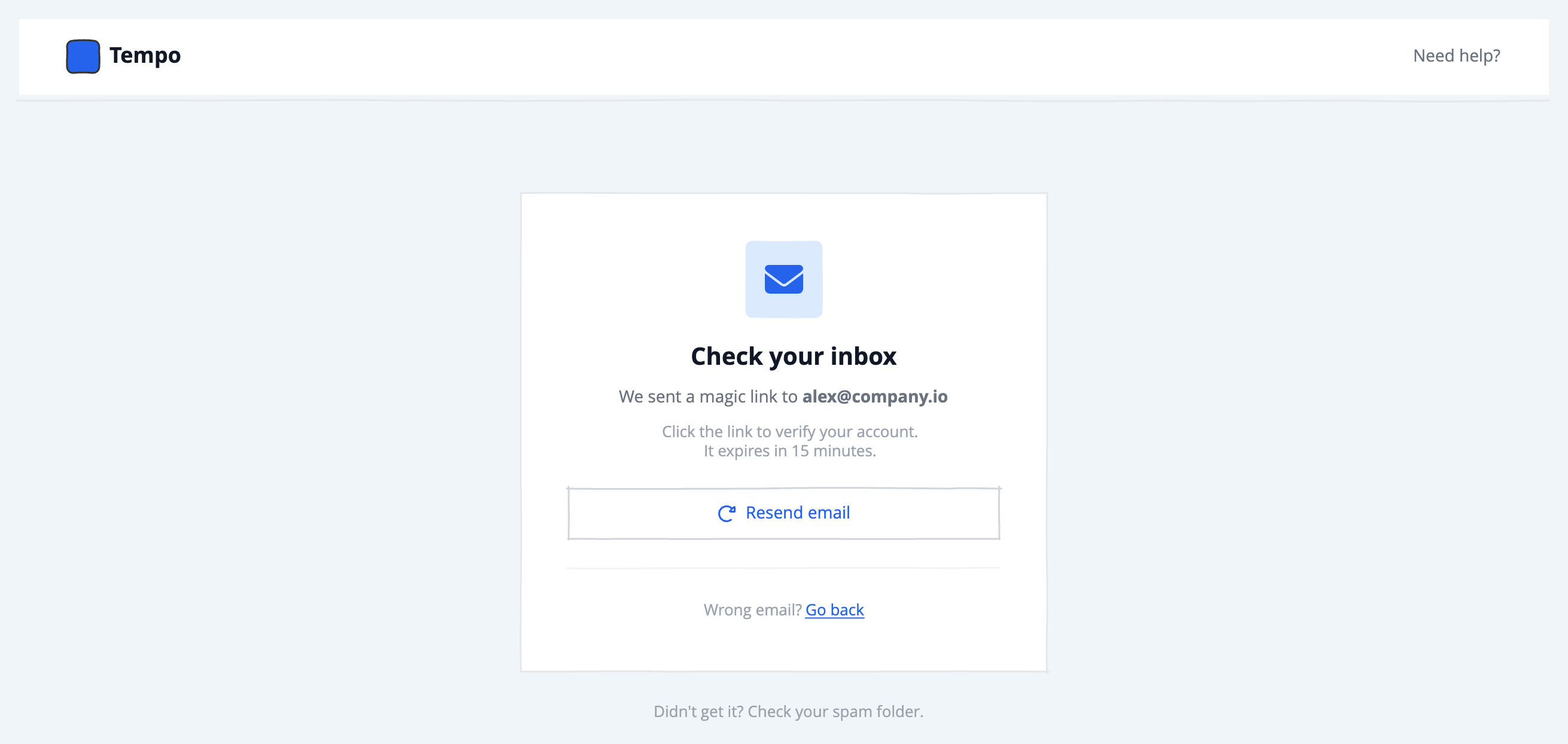 Verification e-mail preview