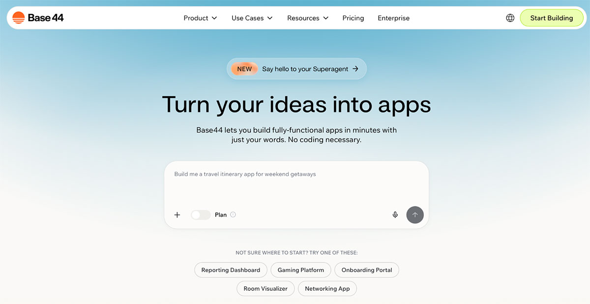 Base44 home page